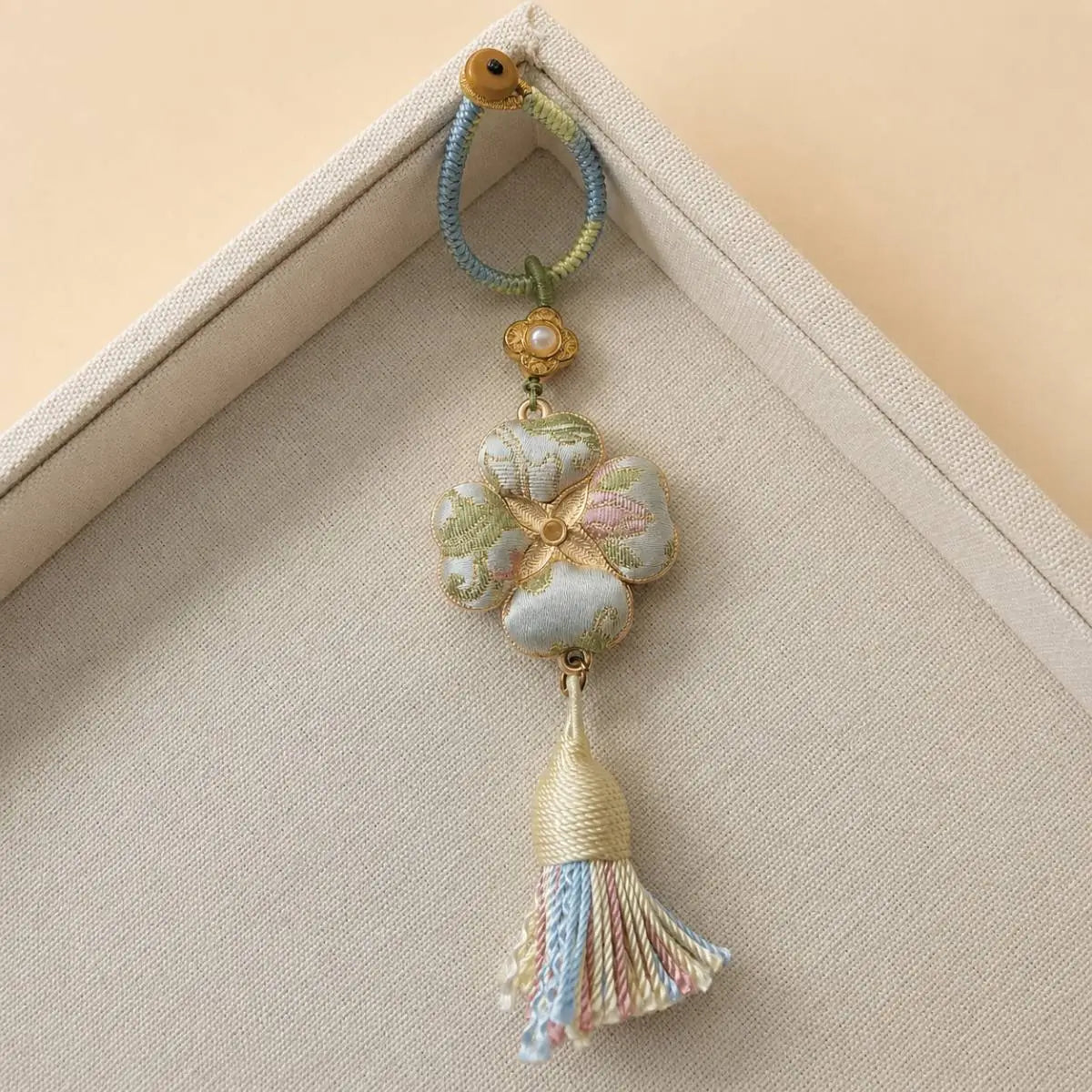 Four-Leaf Blessing | Handcrafted Four-Leaf Clover Bag Charm
