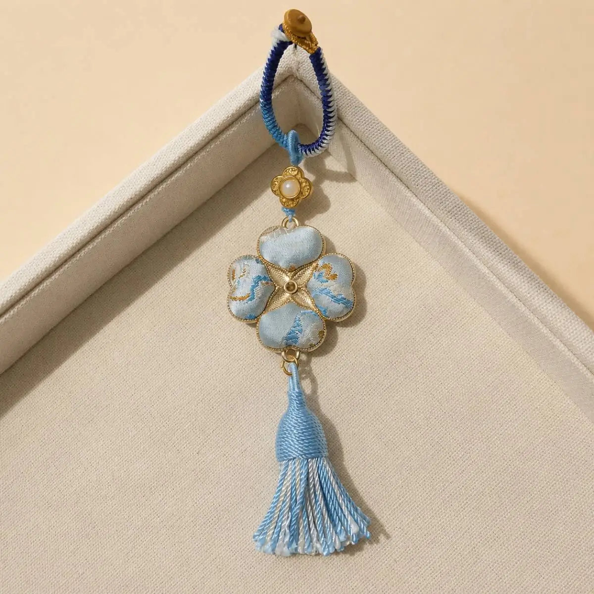Four-Leaf Blessing | Handcrafted Four-Leaf Clover Bag Charm
